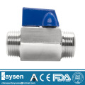 DIN Sanitary Mini ball valve male/male thread